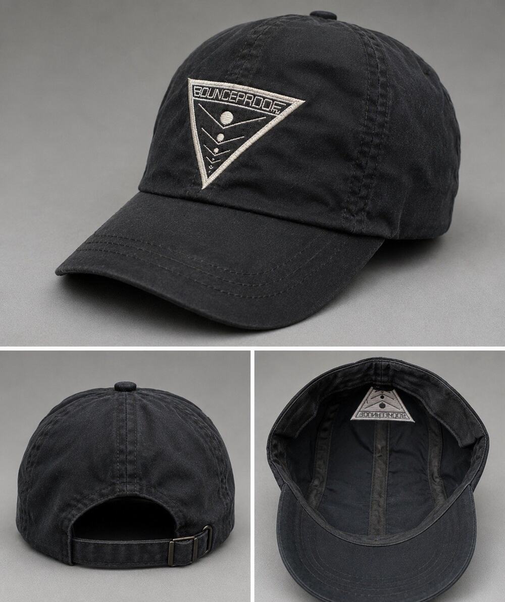 Bounce-Proof Hat Adjustable Cap Adult One Size Embroidered Good Condition
